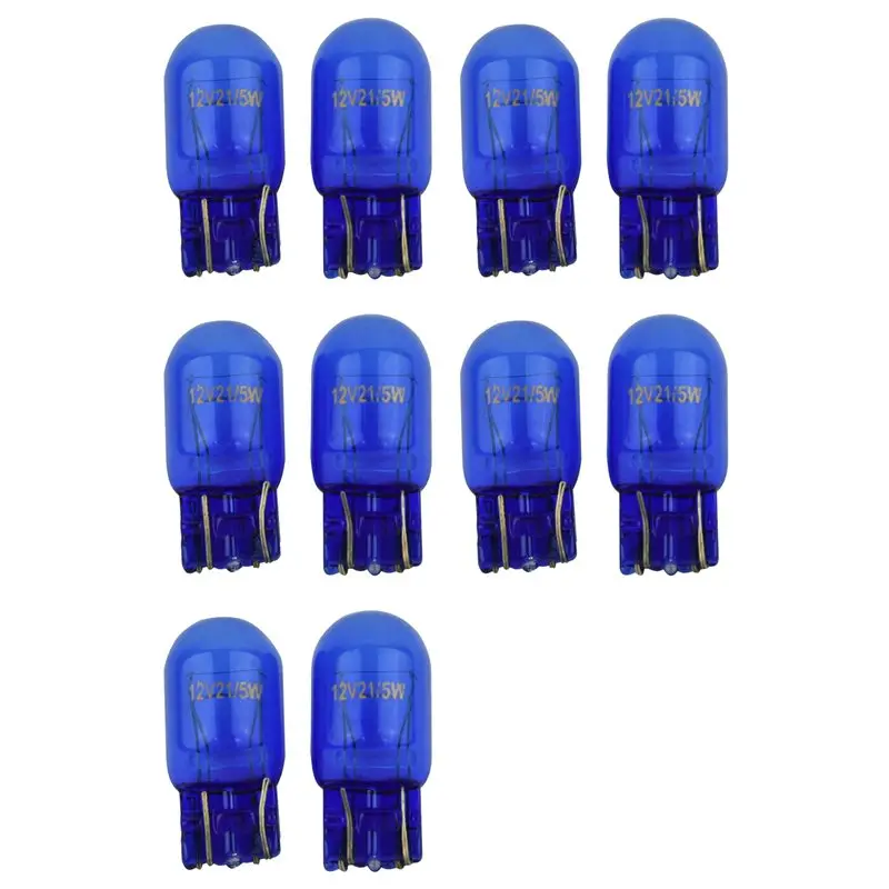 M93K-10 X W21 5W T20 580 Dual Filament Sidelight 7443 Super White HID Xenon Bulbs 6000K