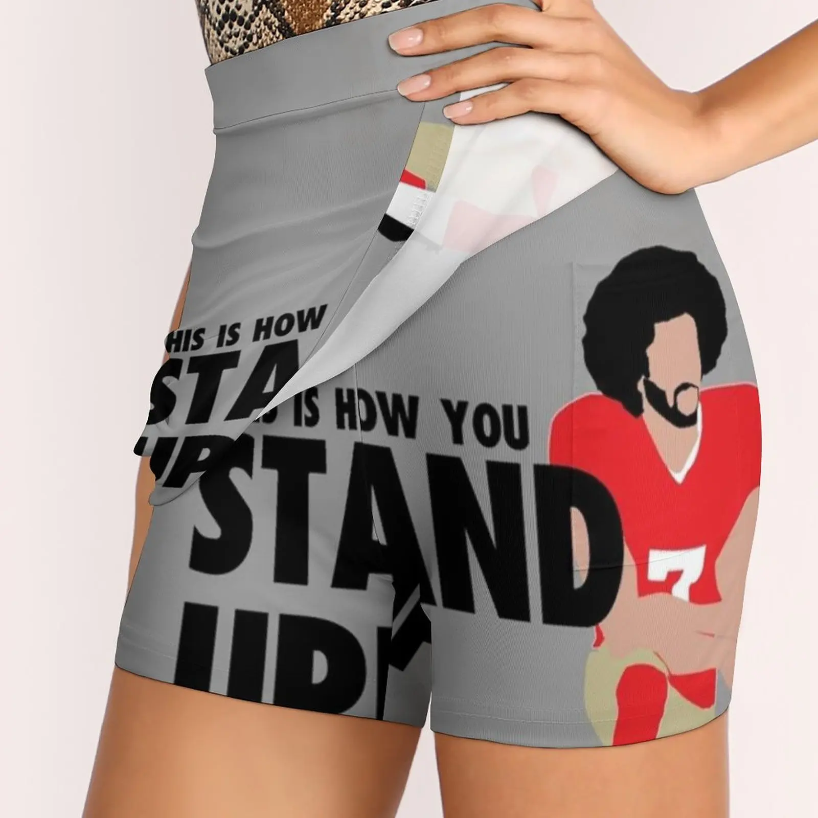 Colin Kaepernick-Berdiri! Rok Wanita Rok Olahraga Rok dengan Saku Fashion Gaya Korea Rok 4Xl Rok Colin Kaepernick