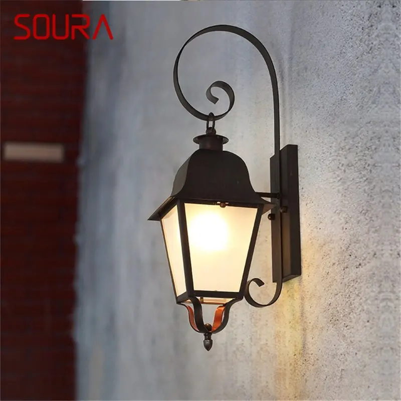 

·SOURA Outdoor Wall Sconces Lamp Fixture Classical LED Light Waterproof Decorative For Home Porch Villa