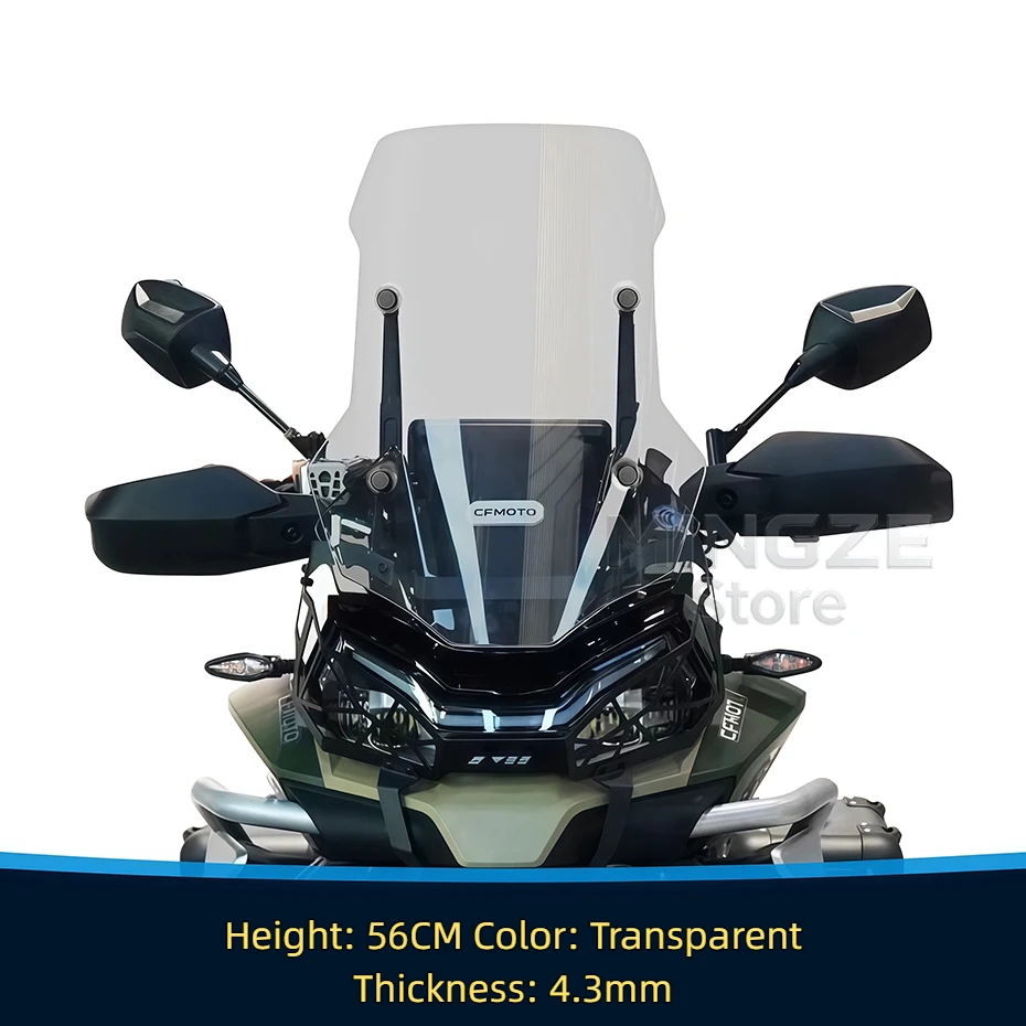 Voor CFMOTO 800 MT 51 CM-66 CM Motorfiets Hoge Kwaliteit Scherm Voorruit Windgeleiders Voorruit Transparant/Grijs CF800MT MT800