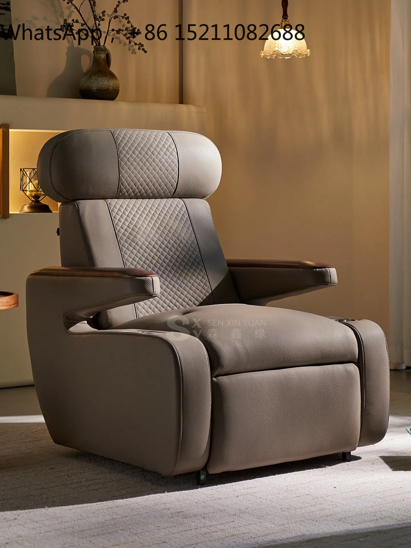 LLY electric sofa massage chair single leisure living room lazy sleeping reclining function sofa bed leather chaise longue