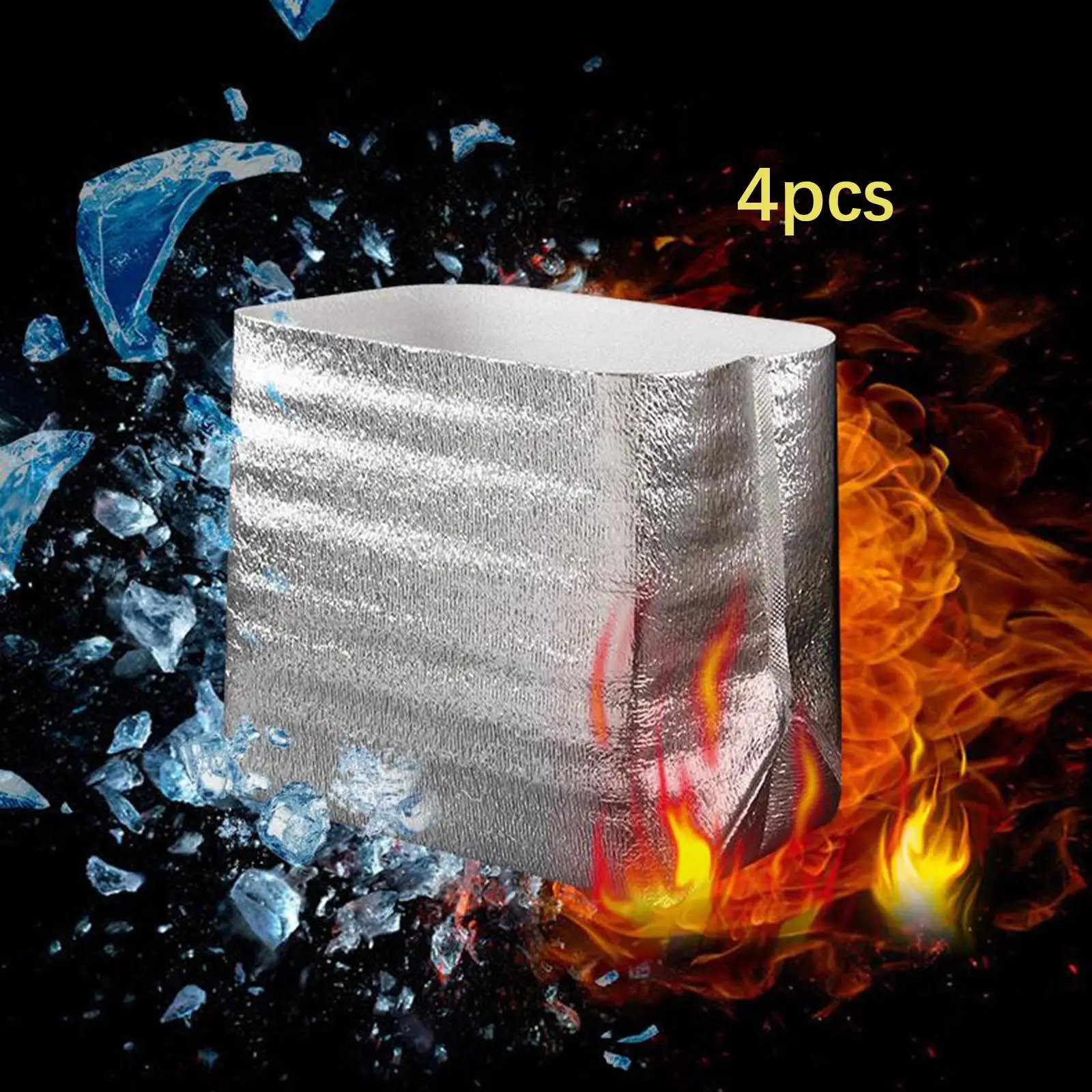 4x Foil Insulation Bags Self- Seal Metalized Box Liners Large Foil Pouch Liners