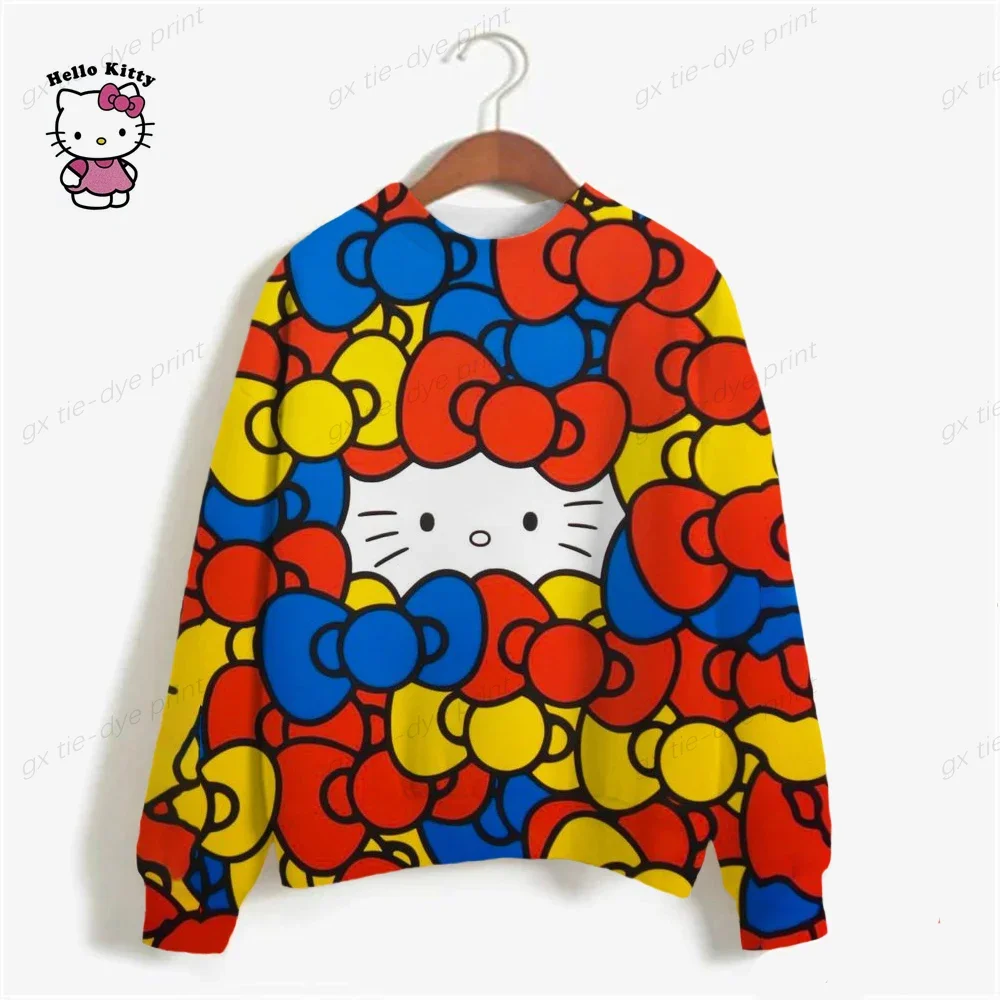 Streetwear Hoodies HELLO KITTY Printed Women Sweatshirt Autumn Long Sleeve Harajuku Pullovers Hooded Sweater sudadera mujer