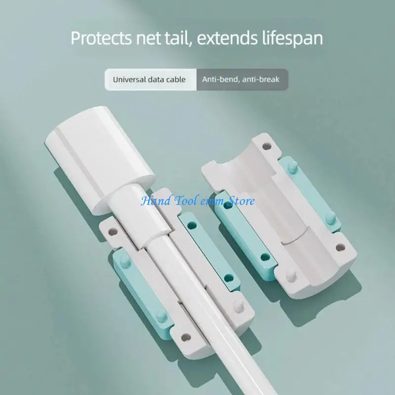 H37F Cable End Shell White PVC Wear Guard for USB C and Selected Standard Data Cords, Press Close Daily Cord Care Home