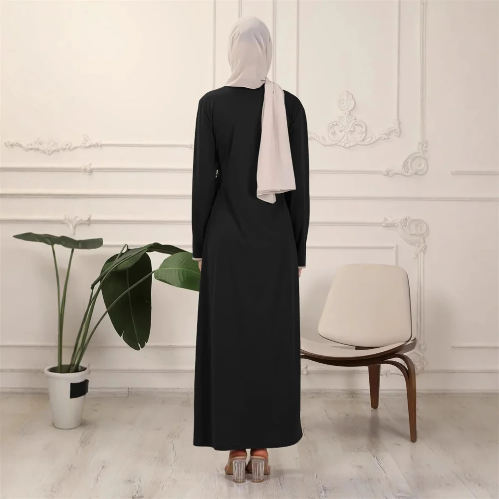 2024 Ramadan Eid Modest Black Abaya Dubai Arabic Muslim Abayas For Women Kaftan Dresses Caftan Islamic Marocain Femme Musulmane