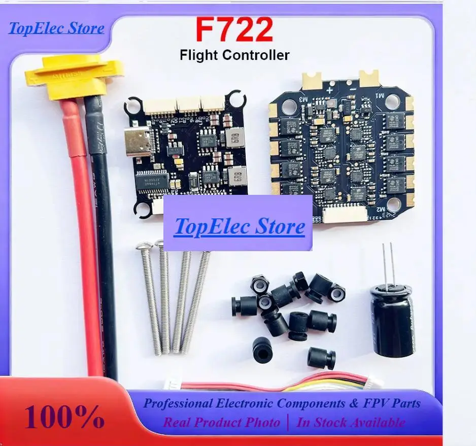TopessF722 F7 Flight Controller FC 3-8S Lipo 5V/10V Dual BEC W/80A 4in1 BLheli_S ESC For RC FPV Freestyle Racing Drone Accessori