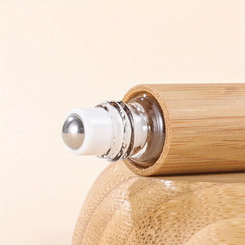 5ml 10ml Bamboo Wood Bottle Perfume Empty Oil Bottle Stainless Roll On Ball Perfume Aromatherapy Bottle Oil Roller Bottle
