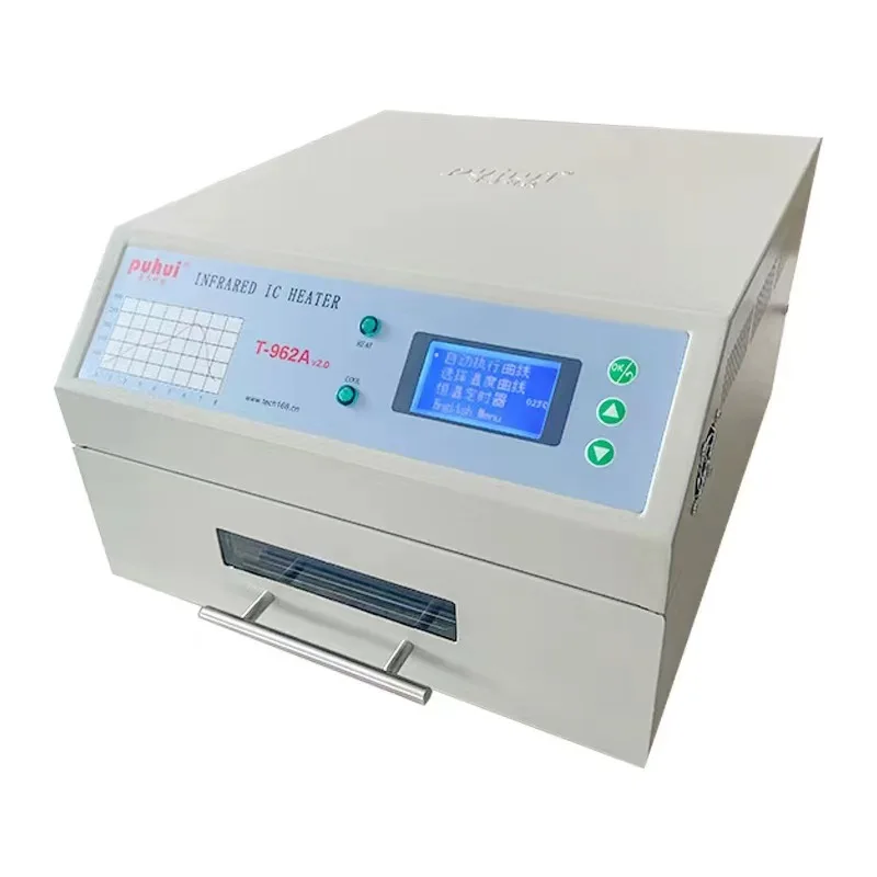 T-962A V2.0 IC Heater Desktop Reflow Oven BGA SMD SMT Rework Station Portable Laboratory Soldering Equipment