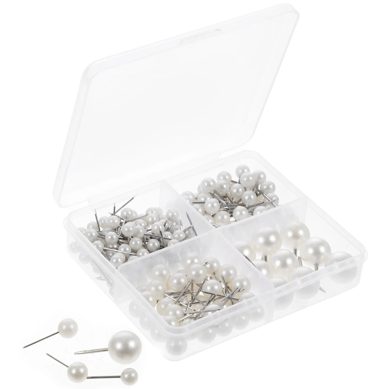 200 Pcs Thumbtack Bulletin Tool Cork Board Jewelry Straight with Ball Heads Multicolor for Craft DIY