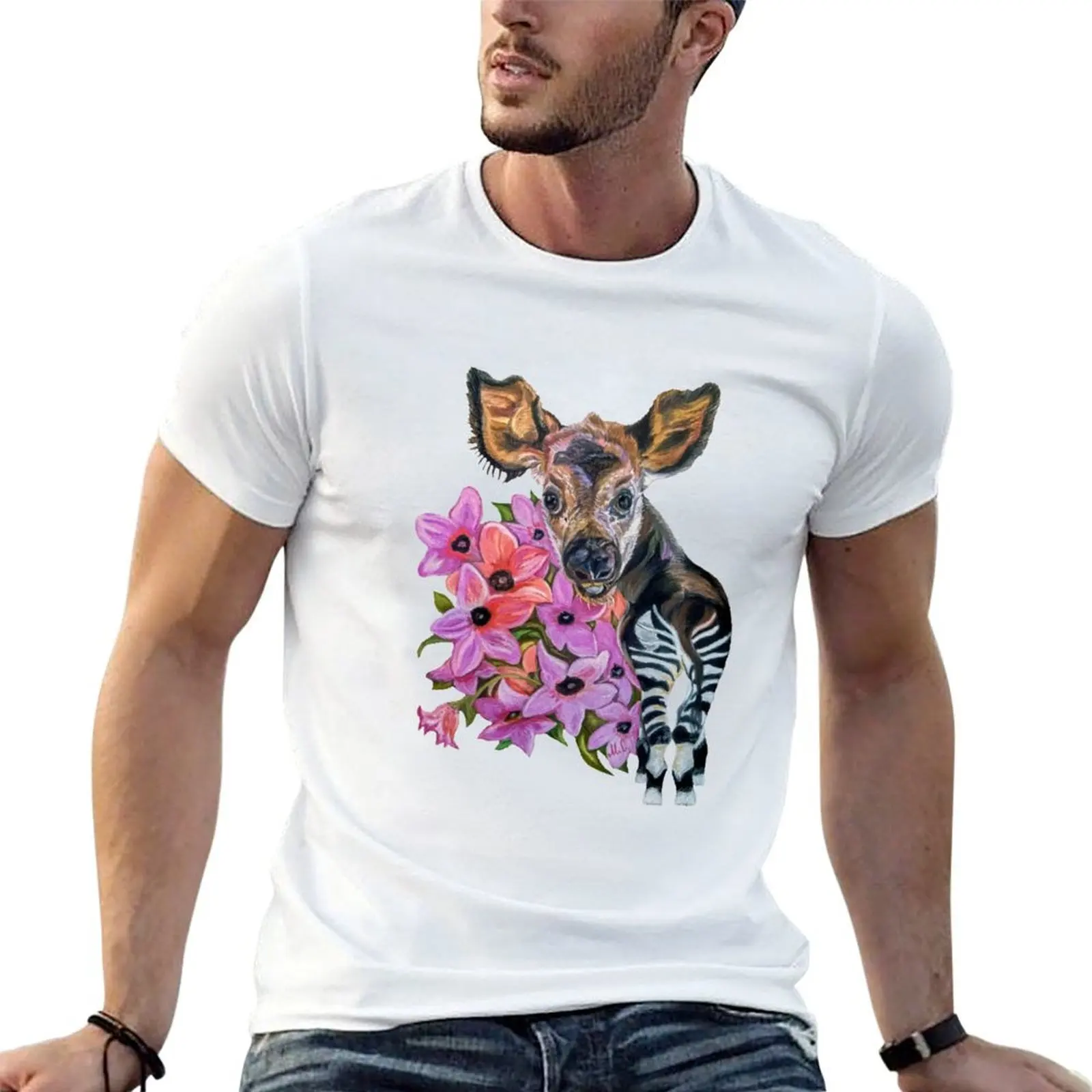 

Baby Okapi T-Shirt man t shirt graphic cotton t shirts high quality T-Shirt