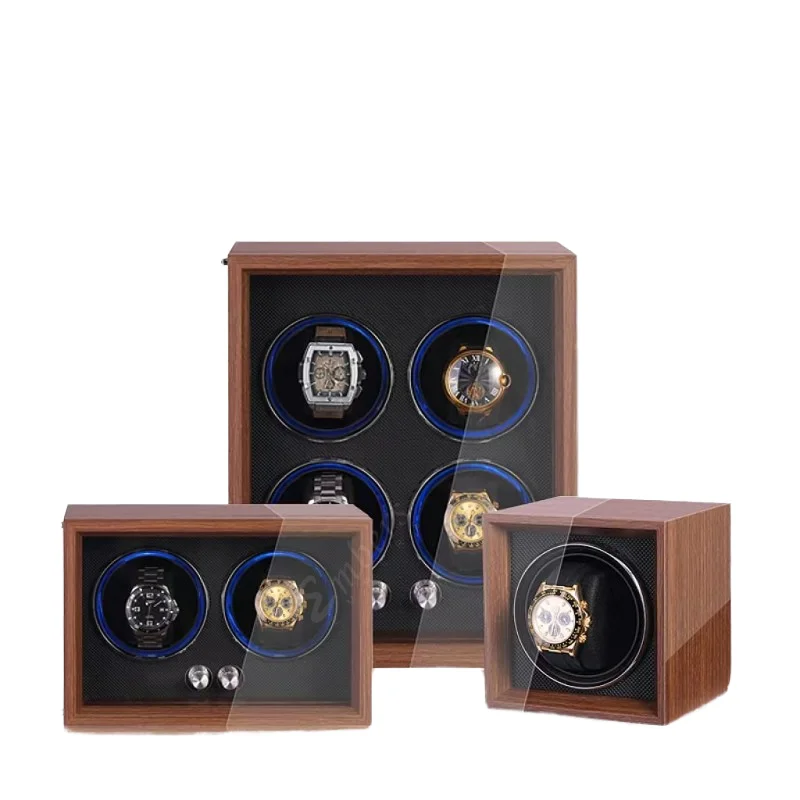 Solid wood watch shaker automatic winding machine 1 slot movement mechanical watch maintenance box