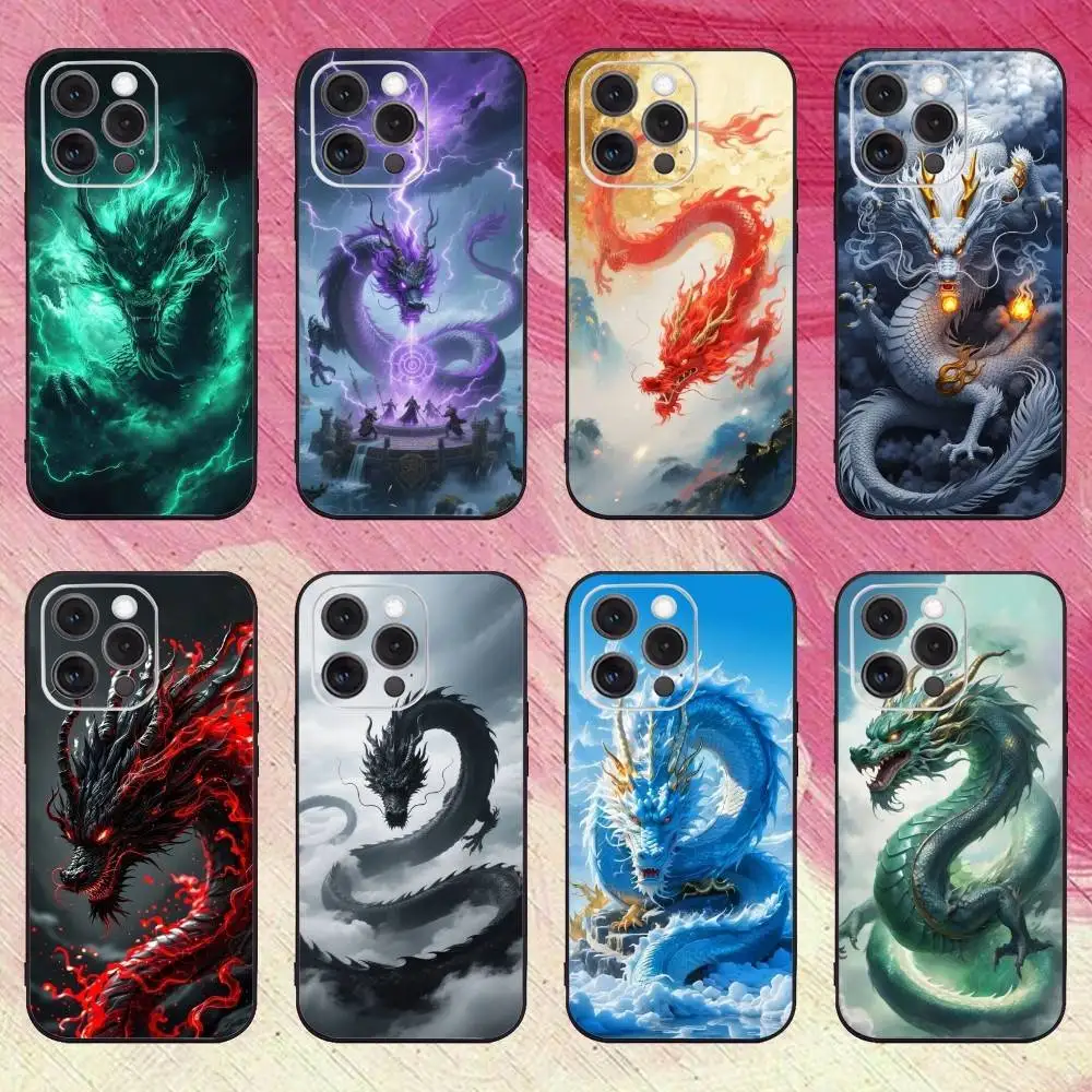 

Divine Dragon Phone Case For iPhone17,16,15,14,13,12,11 Plus,Pro Max Soft Black Cover