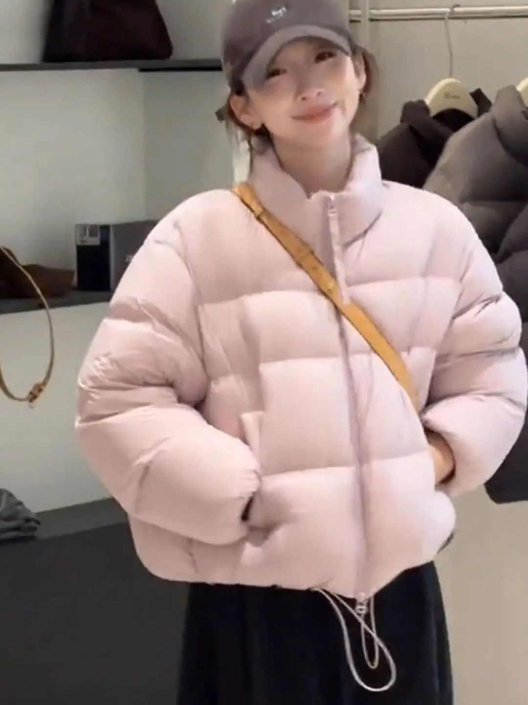 

Женская зимняя короткая куртка-пуховик из белого утиного пуха в корейском стиле, теплая, компактная, модная, для женщин