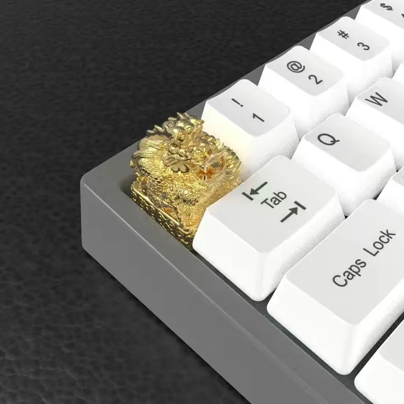 

Chinese Style Dragon Resin Keycaps DIY Gold ESC OEM Key Caps for Cross MX Swtich Mechanical Keyboard Handmade OEM Keycaps