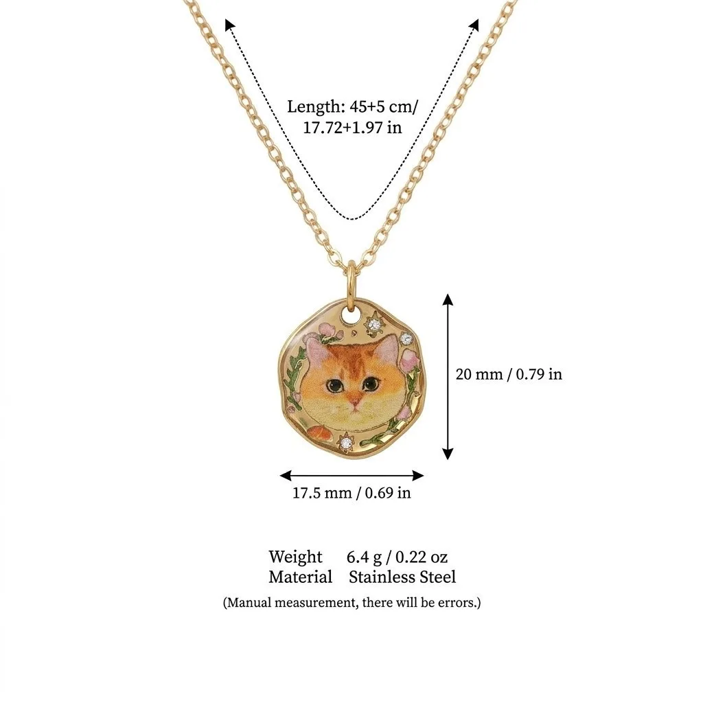 Locket Necklace Gold Plated Door  Necklace Women'S Necklace Trendy For Gift For Relatives Gatherings Commuting