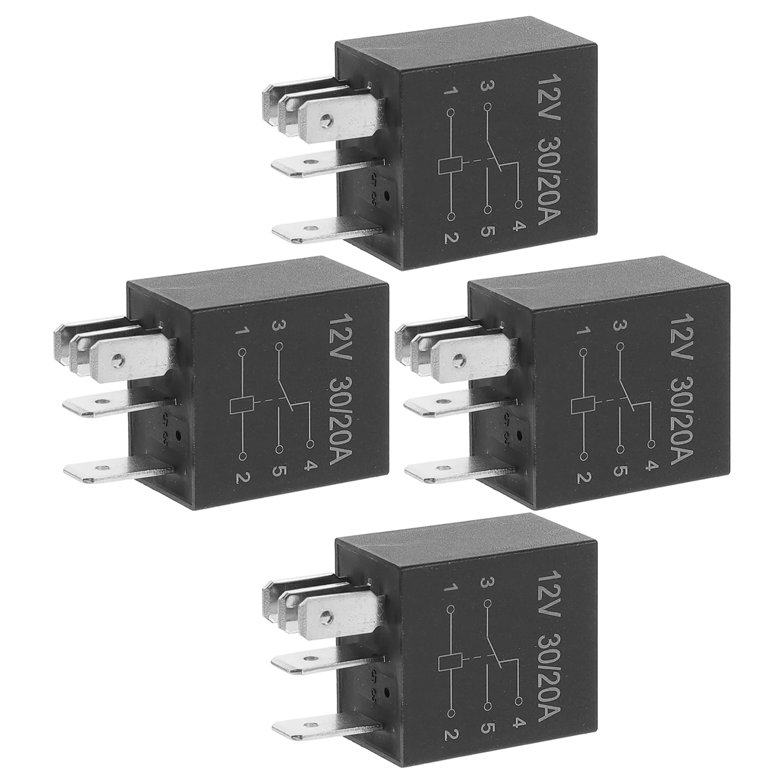 

4 Pcs Automotive Relay Car for Starter Switch 5 Pin Part 12v Converter Violets 12-Volt