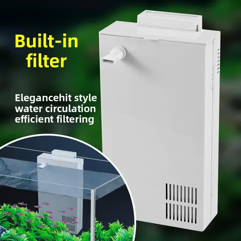Jinlijia built-in filter submersible pump fish tank filter oxygenator tank back-mounted filter box can be matched with clip lamp