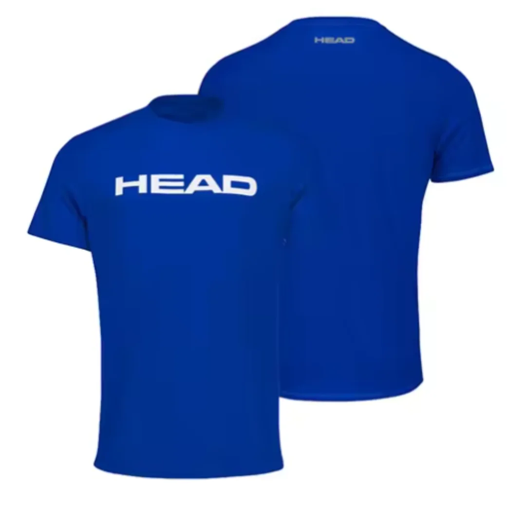 Men's O-Neck Short-Sleeved T-Shirt Head Tennis Shirt Table Tennis Badminton T-Shirt Tracksuit Breathable and Light Casual Tshirt