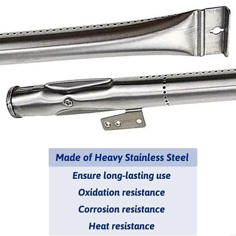 4 Nonrust Steel BBQ Burners Tubes Replacement Set Suitable With Most Grills Models Quick Assembly No Tool Required Durable 