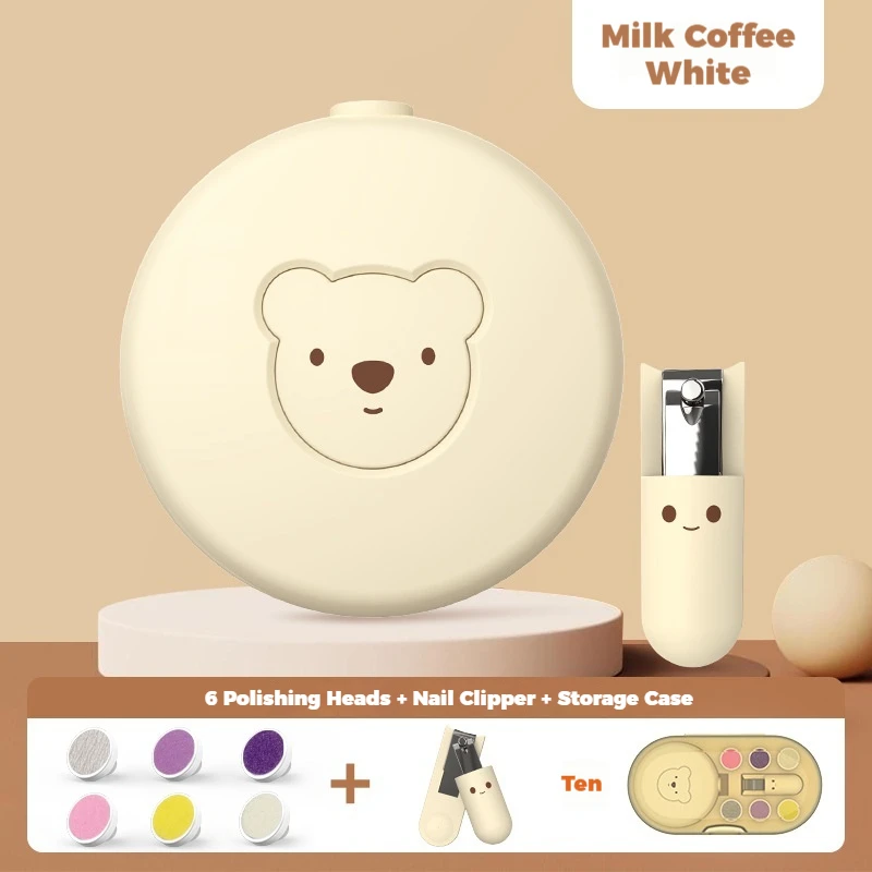 مطحنة أظافر كهربائية للأطفال والرضع للاستخدام المنزلي، مجموعة تلميع لقص الأظافر للأطفال #5