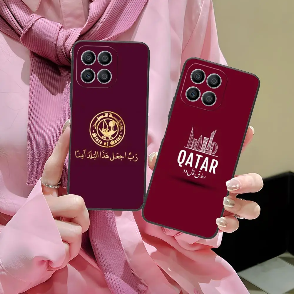 

Чехол для мобильного телефона с флагом Катара для Honor 90 80 70 60 50 30 20 10 9 8 7 Pro S SE Lite 5G с цветным принтом, роскошный чехол