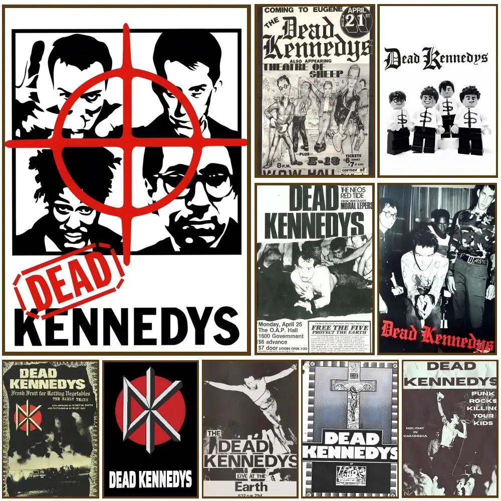Dead Kennedys Band Punk Rock Poster Self-adhesive Decal Living Room Bedroom Party Bar Decor Moisture-proof Fade-resistant HD