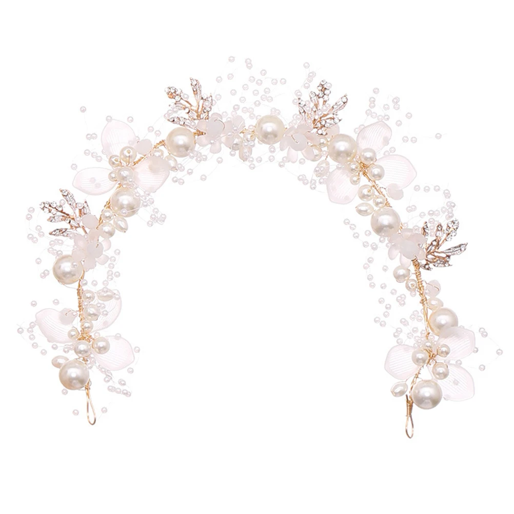 

Pearl Flower Headb Elegant Bridal Hair Accessories Wedding Party Prom Beads Headpiece Beautiful Design Durability