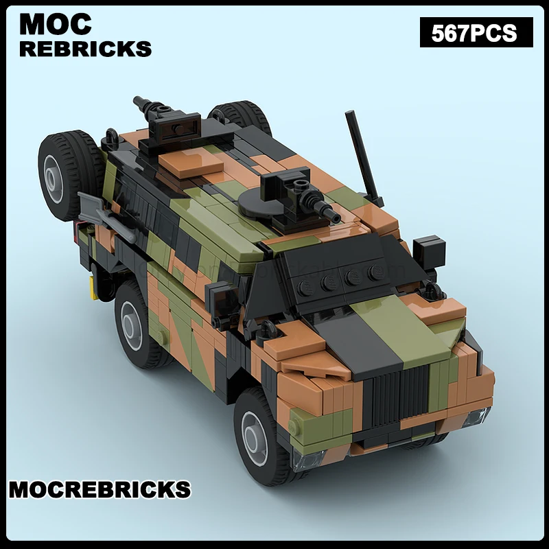 

Военная серия Bushmaster PMV MAN KAT1 6x6 LARS-2 ROCKET ARTILLERY 1:34 Масштаб MOC Building Block Модель Кирпич Игрушка Рождественские подарки