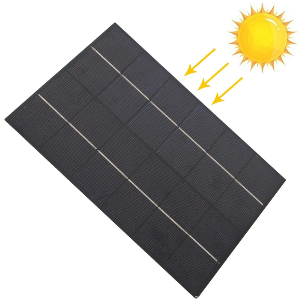 

Прочная солнечная панель 5.5W 6V с высоким коэффициентом преобразования, портативное солнечное зарядное устройство, DIY зарядное устройство для аккумуляторов, для зарядки на открытом воздухе