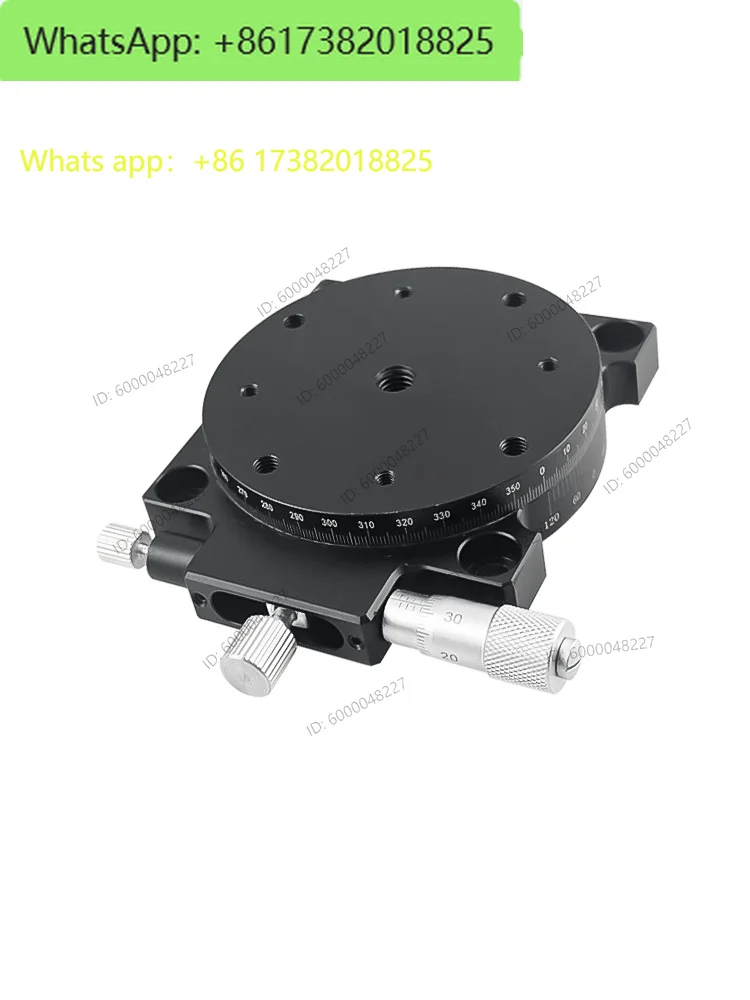 R-axis rotary slide manual precision fine-tuning platform angle displacement adjustment indexing disc RS60/90/125/40