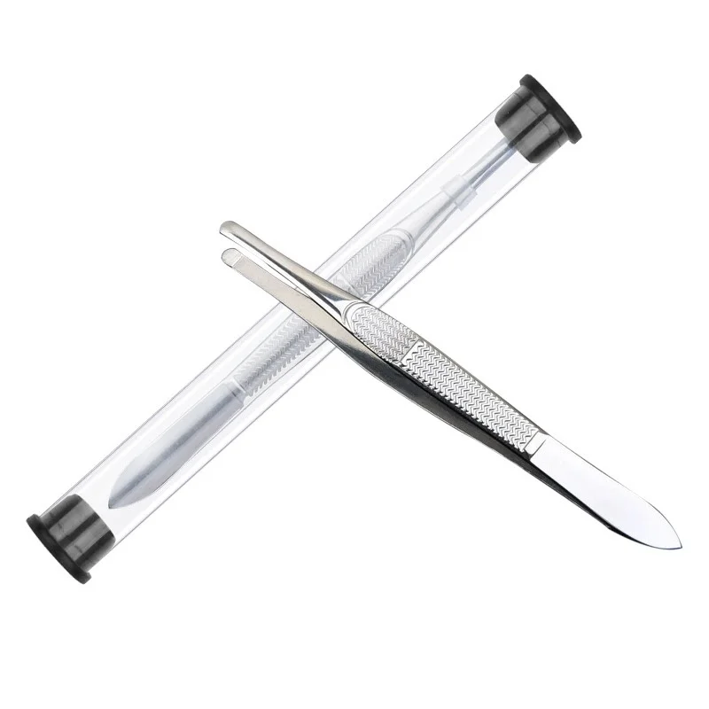 1/3/5 قطعة ملقط الحاجب الفولاذ المقاوم للصدأ مشبك التجميل طرف مائل طرف مسطح كليب لتقليم الحاجب أدوات إزالة شعر الوجه