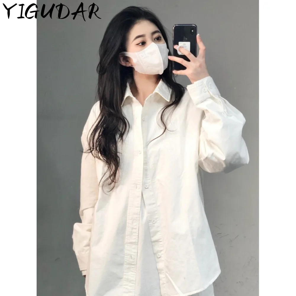 

Spring Summer 2024 fashion Shirt Elegant Blouses for Women Lantern Sleeve Appear thin White Mid-length Shirt Coat Women blouse