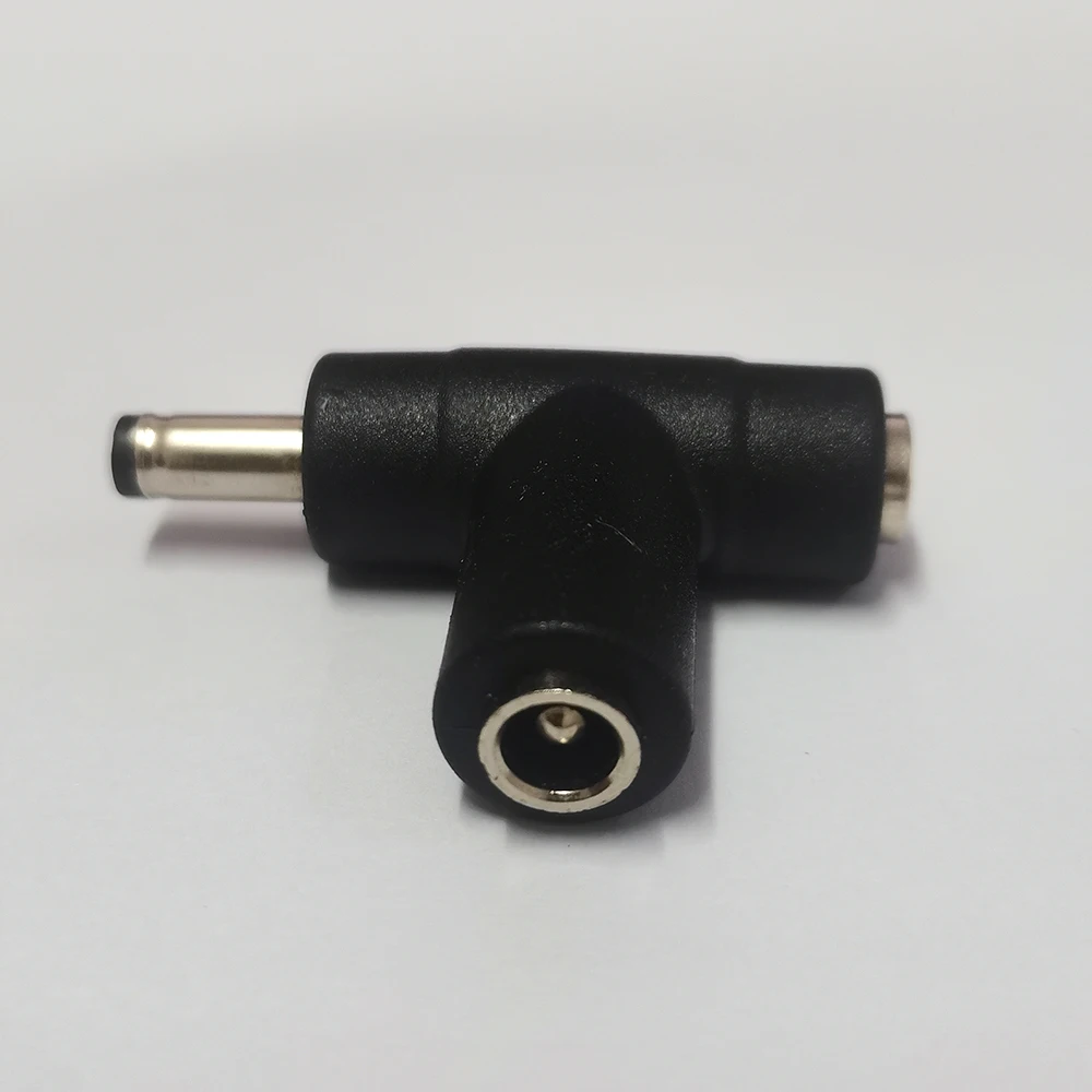 1 Stück T-förmiger DC-Stromadapter 5,5x2,1mm / 5,5x2,5mm Stecker auf Doppel-Buchse DC-Anschluss für CCTV, LED-Streifen, Laptop-Stromversorgung – Detail 6