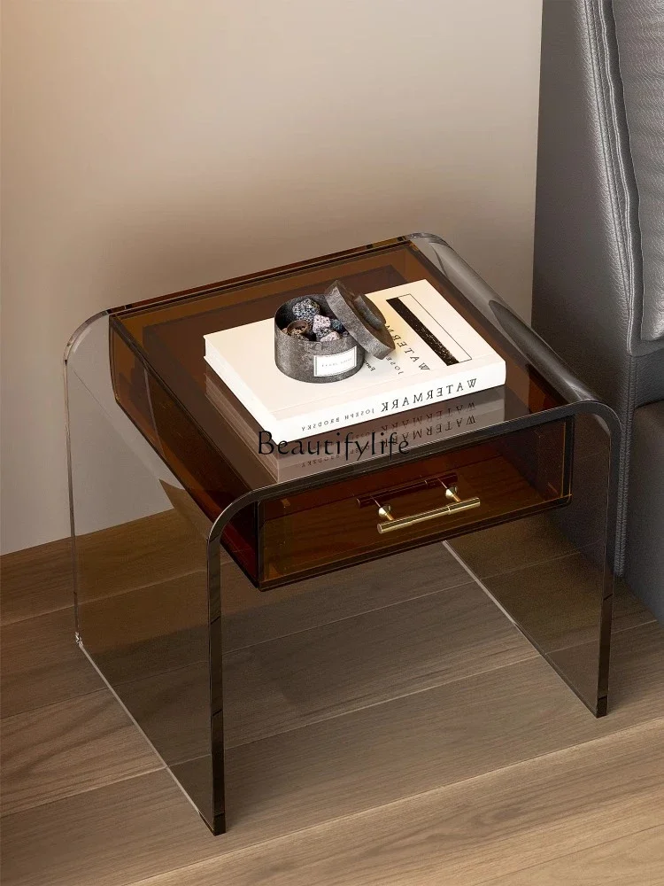 

FG10*Acrylic bedside locker integrated light luxury American rack