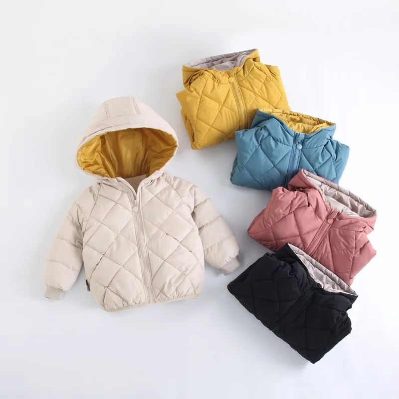 2024 Autumn Winter Girls Boys 1-7 Years Thick Warm Fleece Hooded Jacket Kids Long Sleeve Zip Coat Outerwear