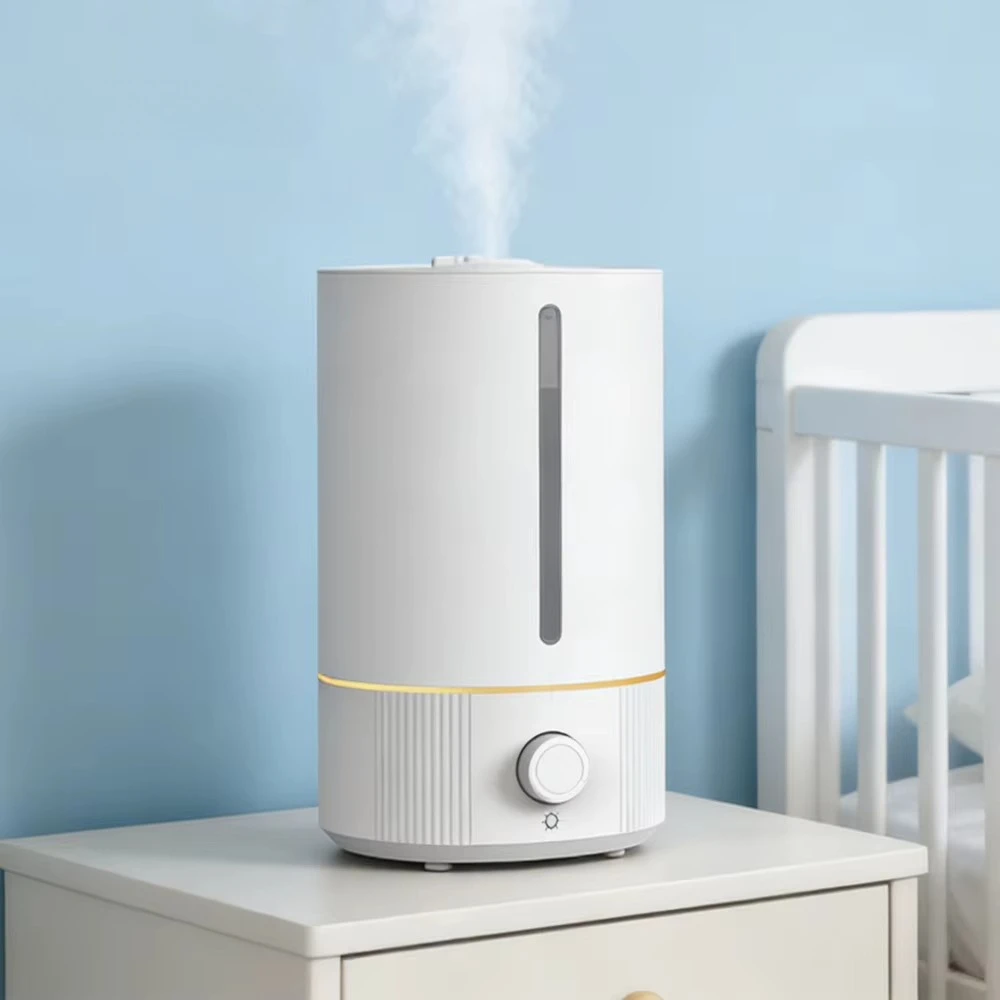 5L Top‑Fill Ultrasonic Humidifier, Cool Mist Maker Dual 360° Rotatable Nozzles for Large Room