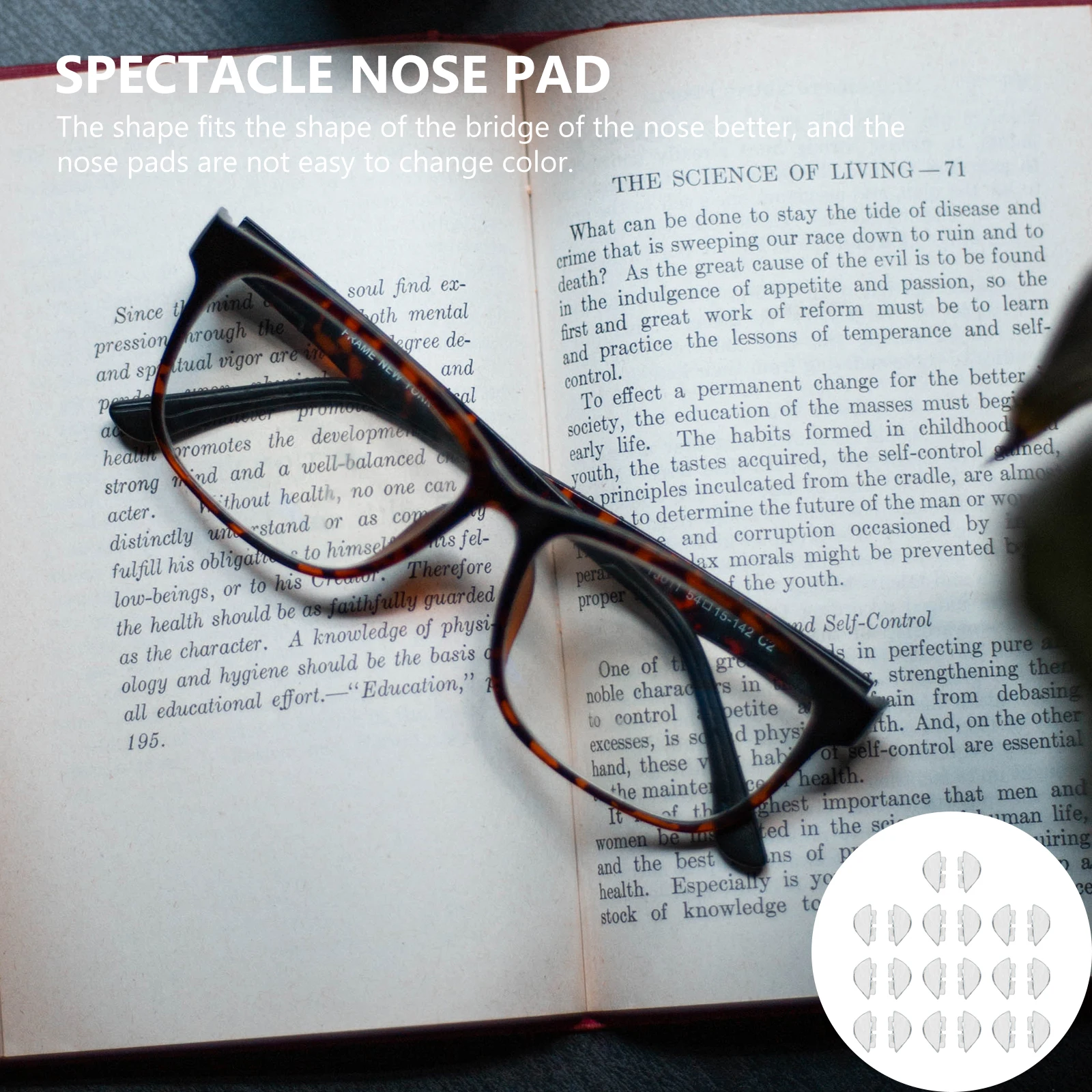 

10 Pairs Eyeglass Nose Pads Silicone Glasses Eyeglasses Non-slip for Soft Cushion