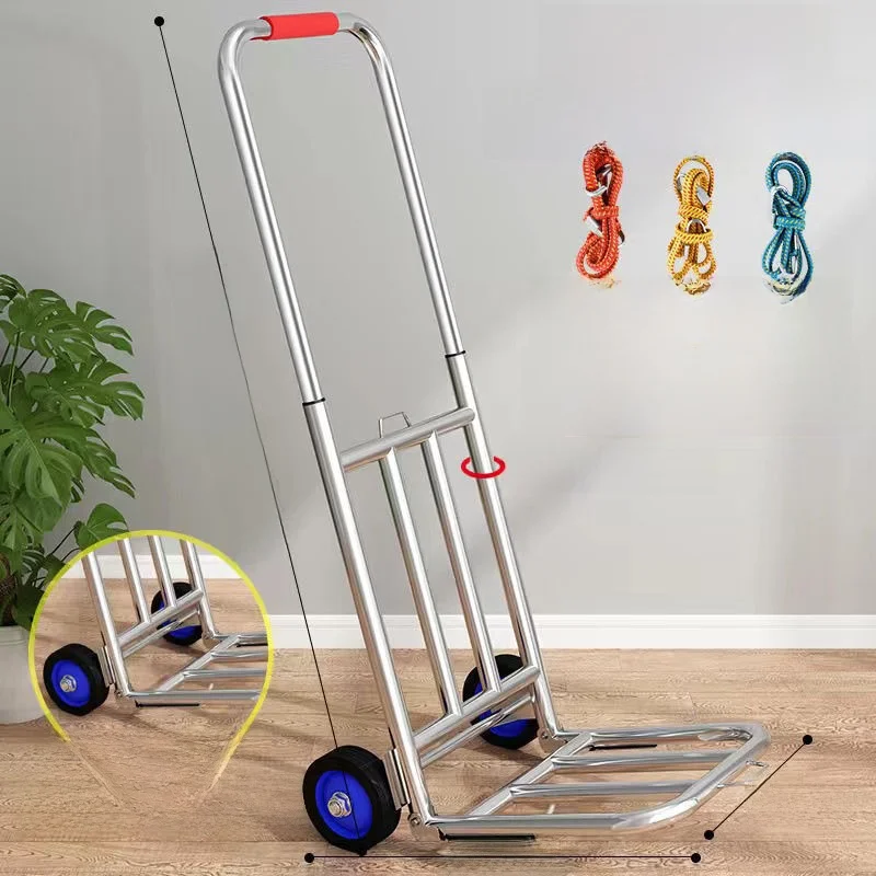 ポータブル手引きショッピングカート小型貨物トラック鉄製家庭用野菜購入屋台設置移動用