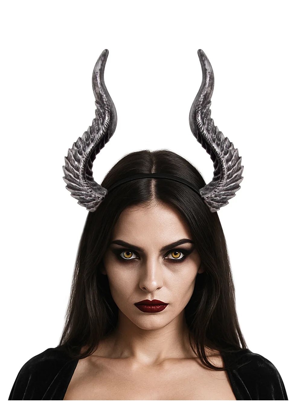 2025Halloween Cosplay Teufelshorn Haarreifen DIY Montage COS Haarschmuck Requisiten Dämon Ochse Verformbares Horn – Detail 19