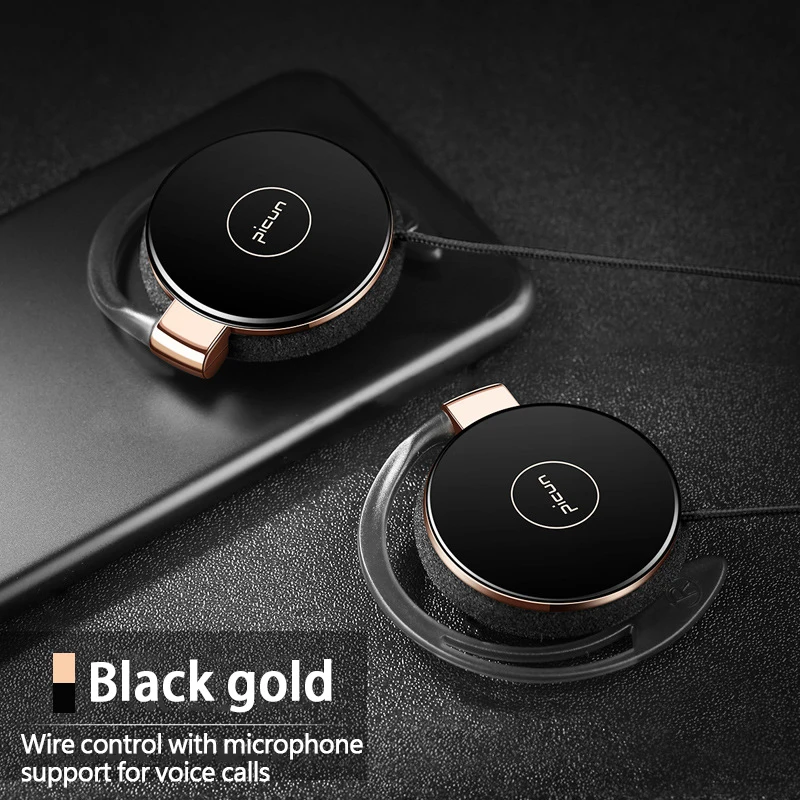 【Fast Ship】3.5mm Earphones 4D Subwoofer Earhook Headset HIFI Stereo Sound Noise Reduction With Mic Sport Music Headphone