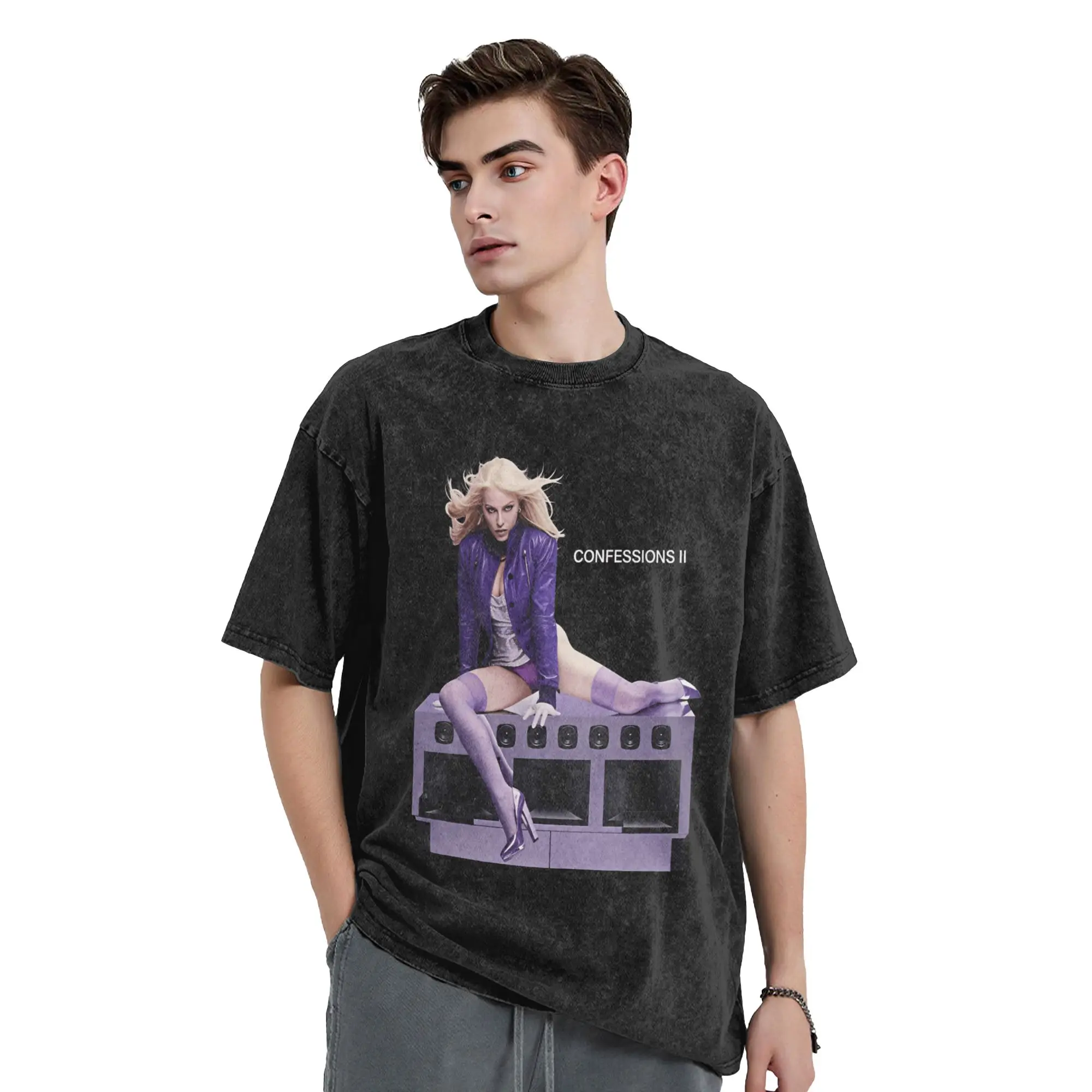 Madonnas Album Confessions II Graphic 2026 T Shirt for Men Cotton Funny T-Shirt Round Collar  Tees Short Sleeve Tops Plus Size
