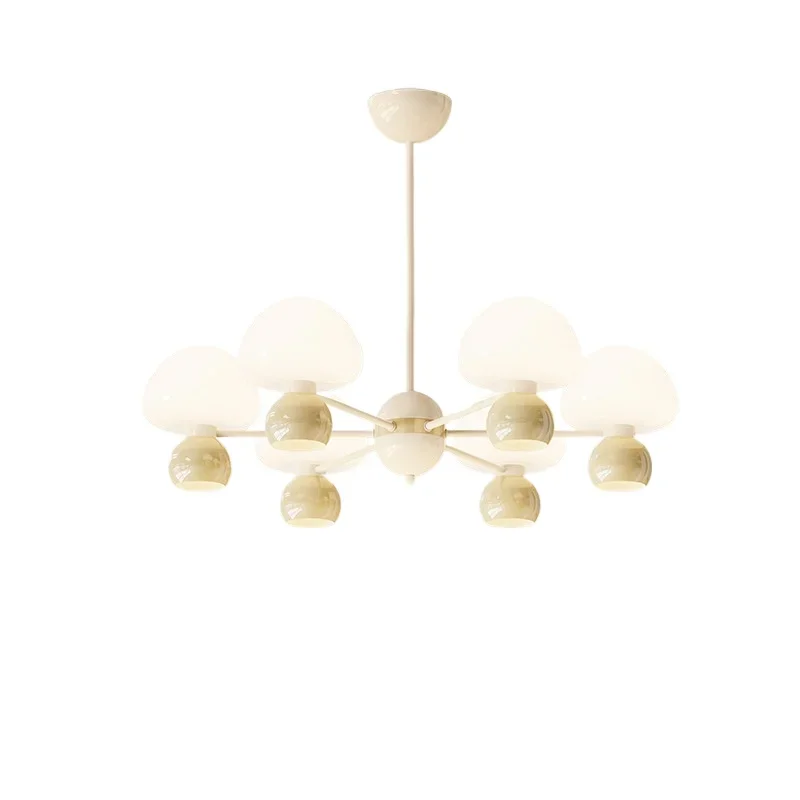 

Mushroom cream wind living room chandelier French hall wabi sabi wind medieval dining room lamp