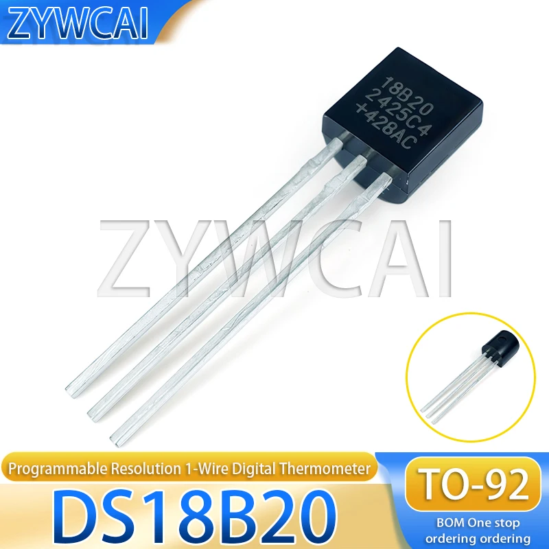 10 PCS DS18B20+ DALLAS 18B20 TO-92 DS18B20 Speed Thermometer Temperature Sensor