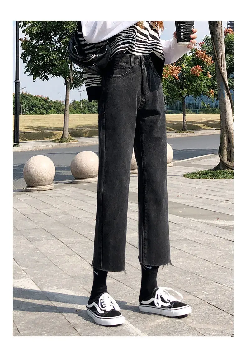 

Джинсы Femme Curvy Брюки Y2K Мешковатые Серые Белые Светло-Голубые Тонкие Высокая Талия Плотно Эластичные Эластичные Удобные Мягкие Зима