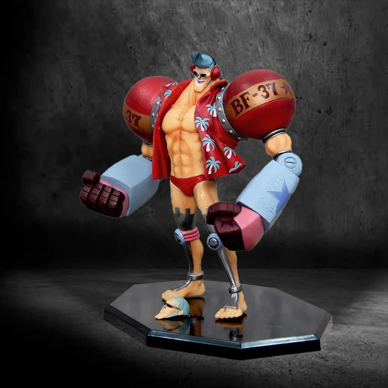 18cm One Piece Anime Figure FRANKY Double headed Action Figures toys model Desktop decoration Statue Collection Pendant Kid Gift