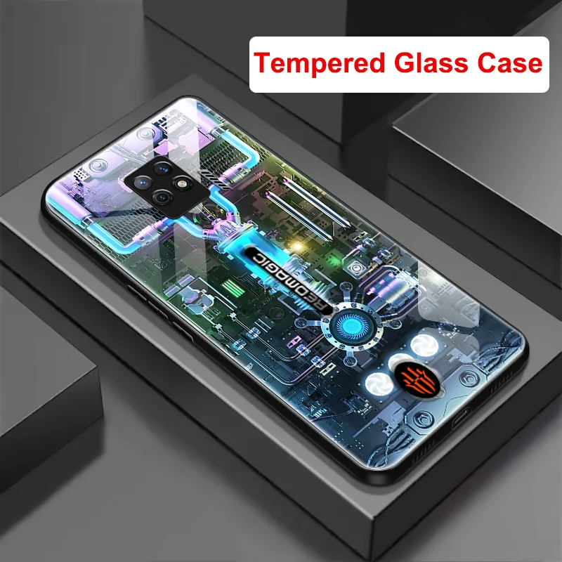 9H Glass Hard Case For Nubia Red Magic 7 Pro Cases NX709J NX709S Tempered Glass Fundas For Nubia Red Magic 7s Pro Phone Cover