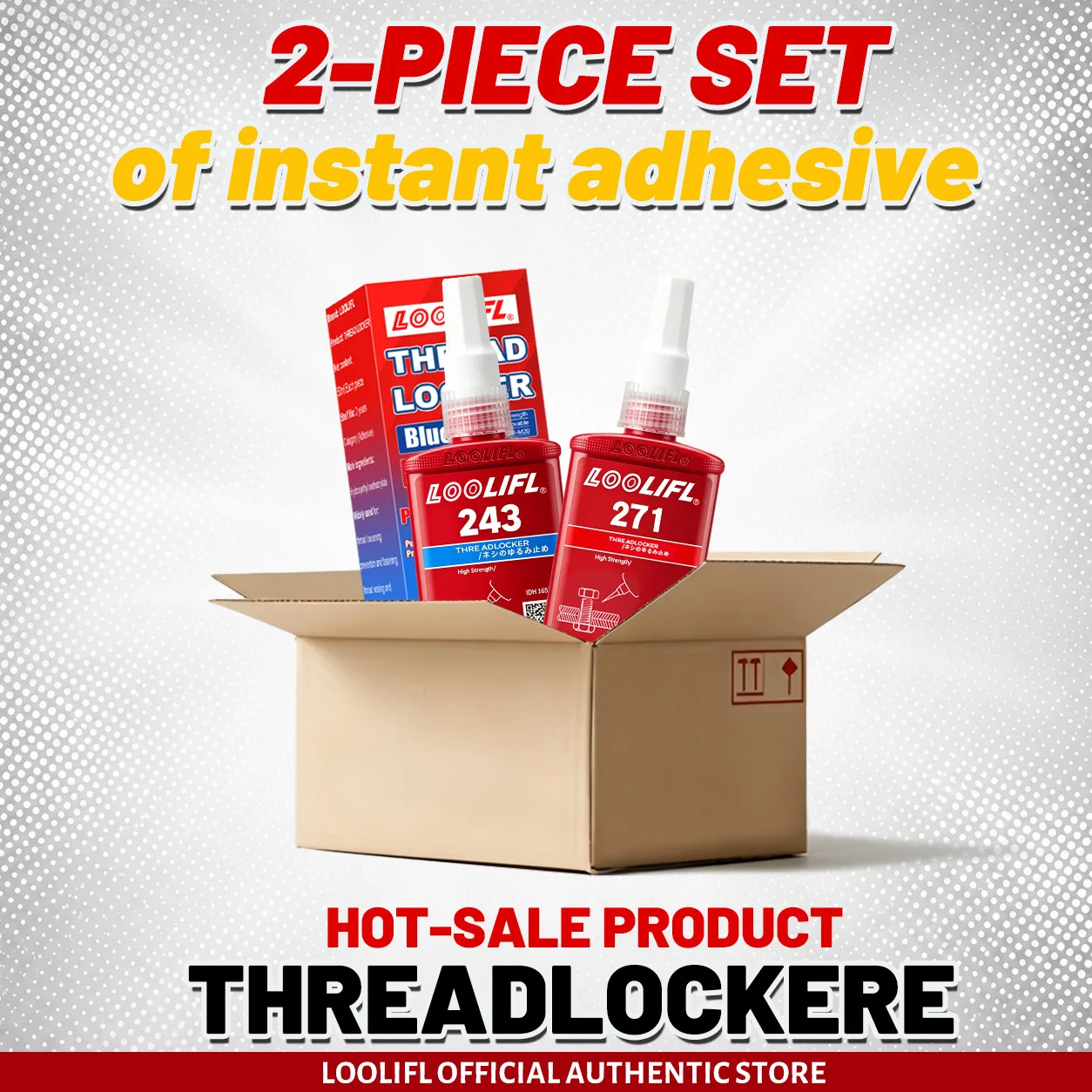 Loolifl 243 271 50ml Thread Locker Kit Anaerobic Screw Lock 