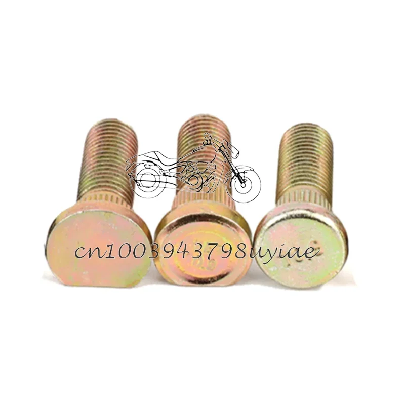 

4Pcs Gold M10 Platen Screws Tooth Knurled Rivet Crimp RivetsSpline Screw Wheel Hub Stud For ATV UTV Kart Quad Bike Parts