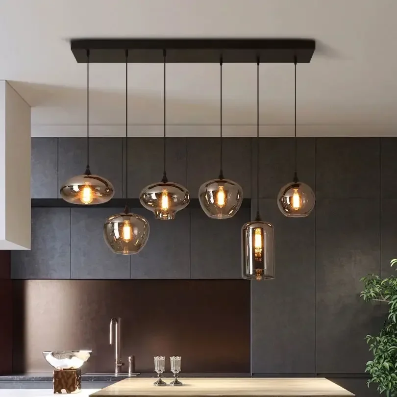 

Nordic Glass Pendant Light Creative Personality Bar Lamp Designer Dining Room Cafe Industrial Home Decoration Hanglight