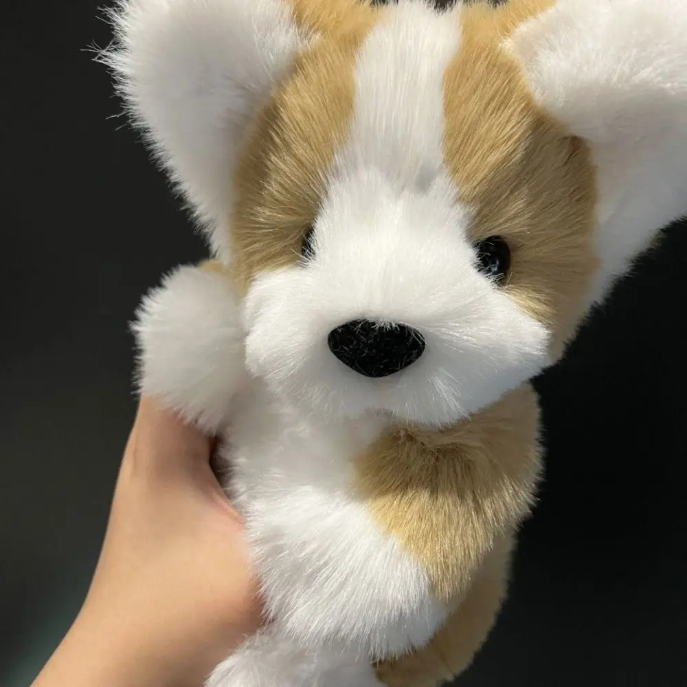 Chiot Samoyède bricolage Corgi poupée matériel sac peut bouger les oreilles en peluche matériel animaux en peluche matériel Kit matériel poupée fait maison